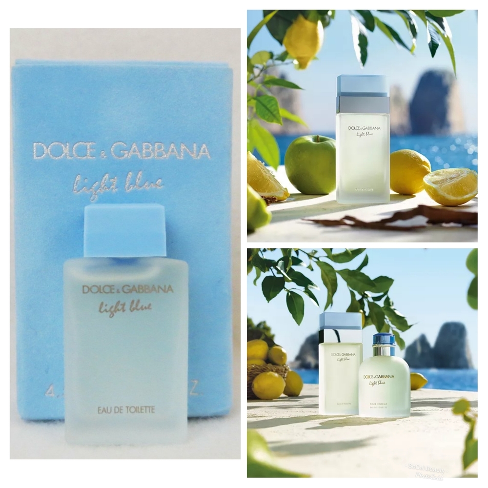 🍋Scent Idea🍋BNIB Dolce & Gabbana Light Blue 0.17 OZ EDT Travel Size Splash!